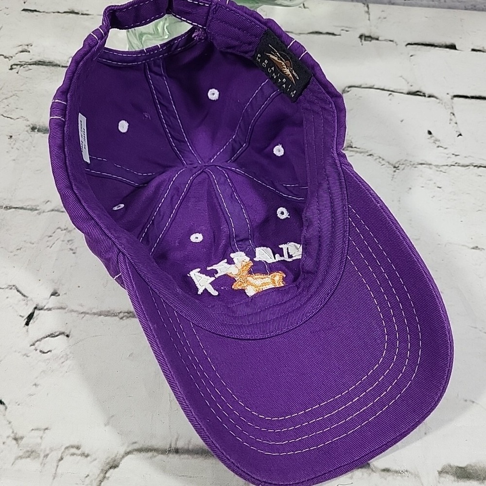 Prairie Mountain‎ Alaska Hat Unisex OSFA Purple Embroidered Moose Strapback Cap - Picture 6 of 7